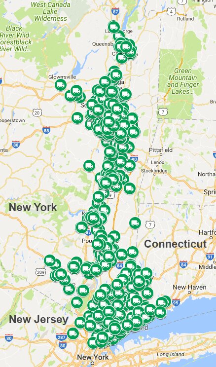 Field Goods delivery site map